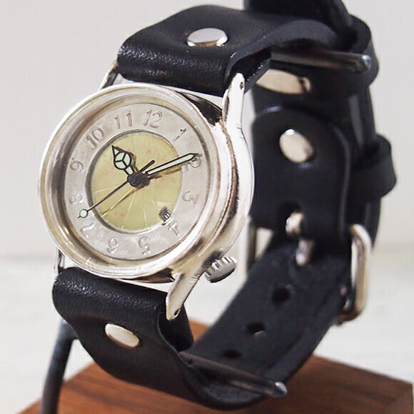 渡辺工房 手作り腕時計 “S-WATCH2-S-DATE”デイト付き メンズシルバー [NW-207SV-DATE]