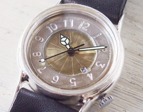 渡辺工房 手作り腕時計 “S-WATCH2-S-DATE”デイト付き メンズシルバー [NW-207SV-DATE]