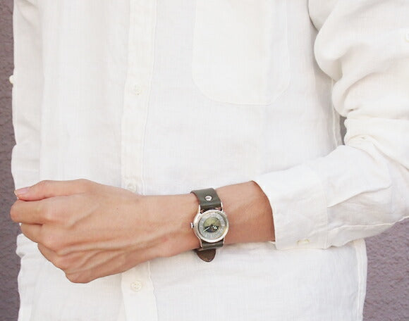 渡辺工房 手作り腕時計 “S-WATCH2-S-SUN&MOON” メンズシルバー [NW-207SV-SM]