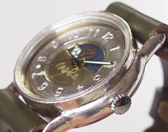 渡辺工房 手作り腕時計 “S-WATCH2-S-SUN&MOON” メンズシルバー [NW-207SV-SM]