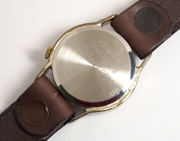 渡辺工房 手作り腕時計“On Time-B”デイト付き メンズブラス [NW-214B-DATE]