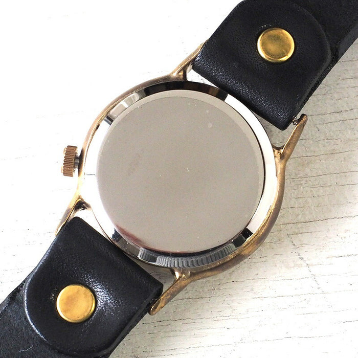 Watanabe Koubou 手工手錶 “On Time-B” 透明綠色 錶盤 男士 黃銅 [NW-214B-GR] 