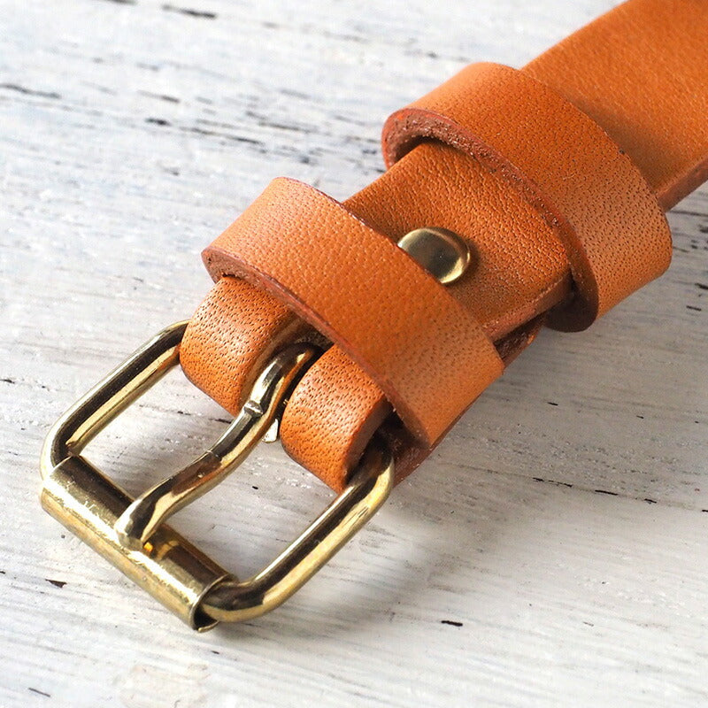 渡辺工房 手作り腕時計 “On Time-B” クリアオレンジ文字盤 メンズブラス [NW-214B-OR]