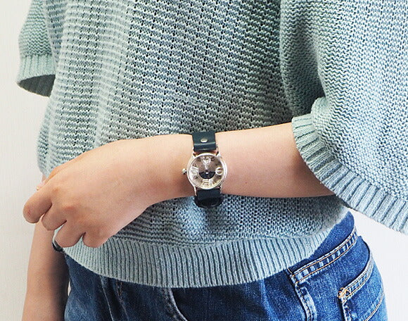 渡辺工房 手作り腕時計 “On Time SUN&MOON” シルバー [NW-214BSV-SM]