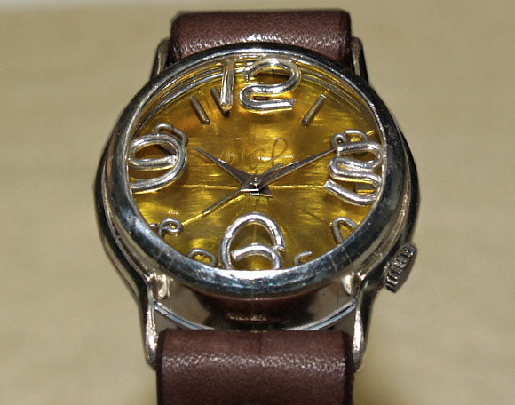 Watanabe Kobo Handmade Watch "On Time-SV" Men's Silver Yellow Dial [NW-214BSV-YE] 