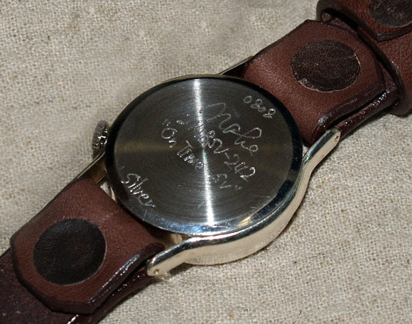 渡辺工房 手作り腕時計“On Time-SV”メンズシルバー イエロー文字盤 [NW-214BSV-YE]