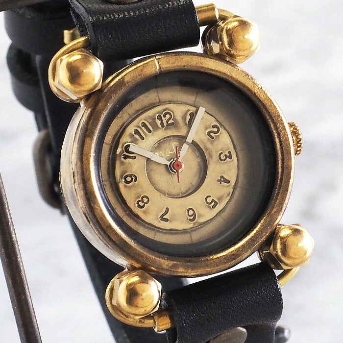 渡辺工房 手作り腕時計 “FROG-Jr”メンズブラス ブラックチューブ[NW-288]