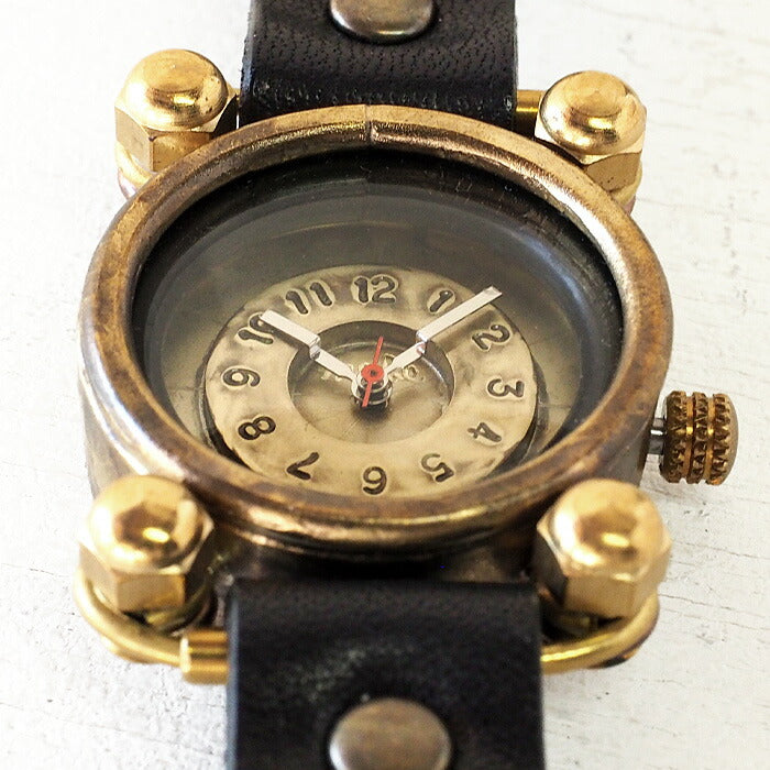 Watanabe workshop handmade watch "FROG-Jr" men's brass black tube [NW-288] 
