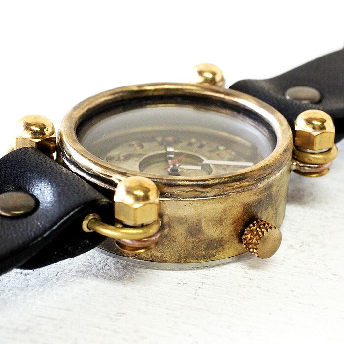 Watanabe workshop handmade watch "FROG-Jr" men's brass black tube [NW-288] 