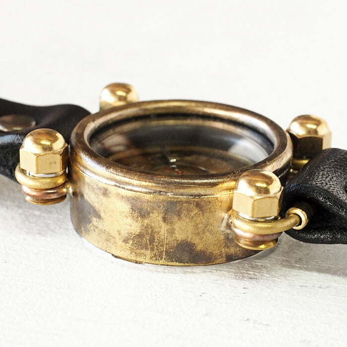 Watanabe workshop handmade watch "FROG-Jr" men's brass black tube [NW-288] 