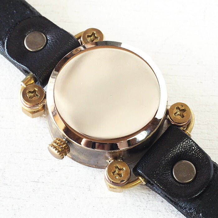 Watanabe workshop handmade watch "FROG-Jr" men's brass black tube [NW-288] 