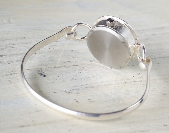 渡辺工房 手作り腕時計 “Silver Armlet 3” レディースシルバー SUN＆MOON 12時スワロフスキー [NW-289MSV-SM]