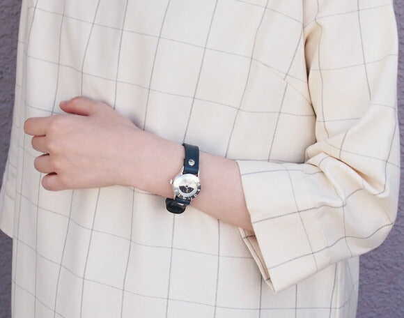 渡辺工房 手作り腕時計 “StrapLady-S-SUN&MOON”レディースシルバー [NW-289SV-SM]