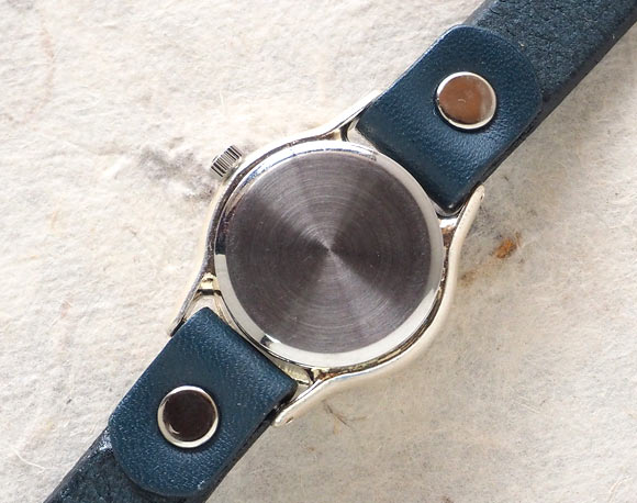 渡辺工房 手作り腕時計 “StrapLady-S-SUN＆MOON”レディースシルバー カラーダイヤル ブルー [NW-289SV-SM-BL]