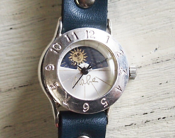 渡辺工房 手作り腕時計 “StrapLady-S-SUN&MOON”レディースシルバー [NW-289SV-SM]