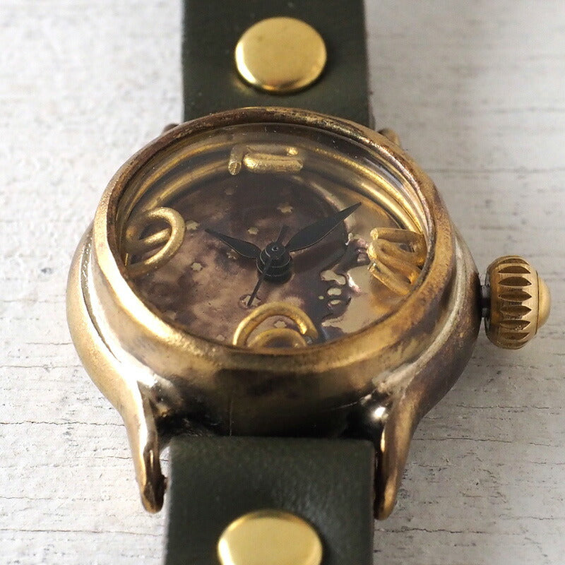 渡辺工房 手作り腕時計 “Crescent Moon-LB” レディースブラス [NW-305B-CM]