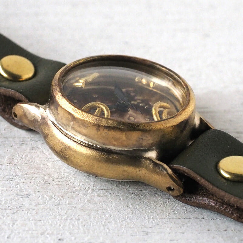 渡辺工房 手作り腕時計 “Crescent Moon-LB” レディースブラス [NW-305B-CM]