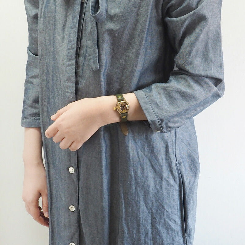 渡辺工房 手作り腕時計 “Crescent Moon-LB” レディースブラス [NW-305B-CM]