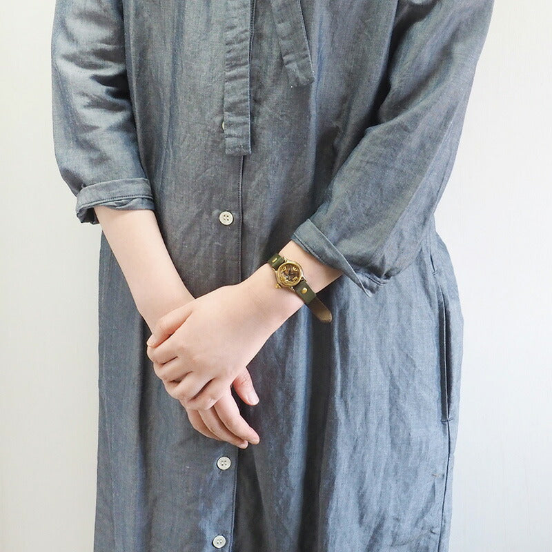 渡辺工房 手作り腕時計 “Crescent Moon-LB” レディースブラス [NW-305B-CM]