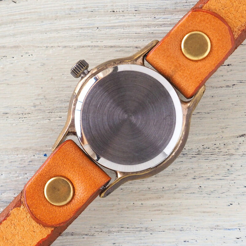 渡辺工房 手作り腕時計 “Lady On Time-B” クリアオレンジ文字盤 レディース [NW-305B-OR]