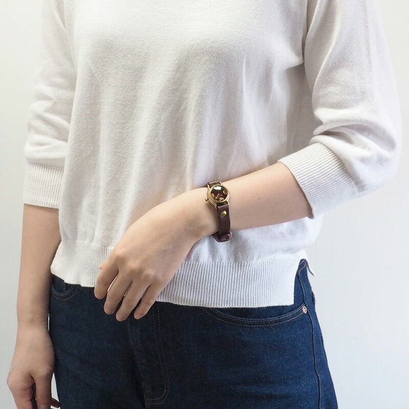 Watanabe Kobo Handmade Watch “Lady On Time-B” Clear Red Dial Ladies [NW-305B-RD] 