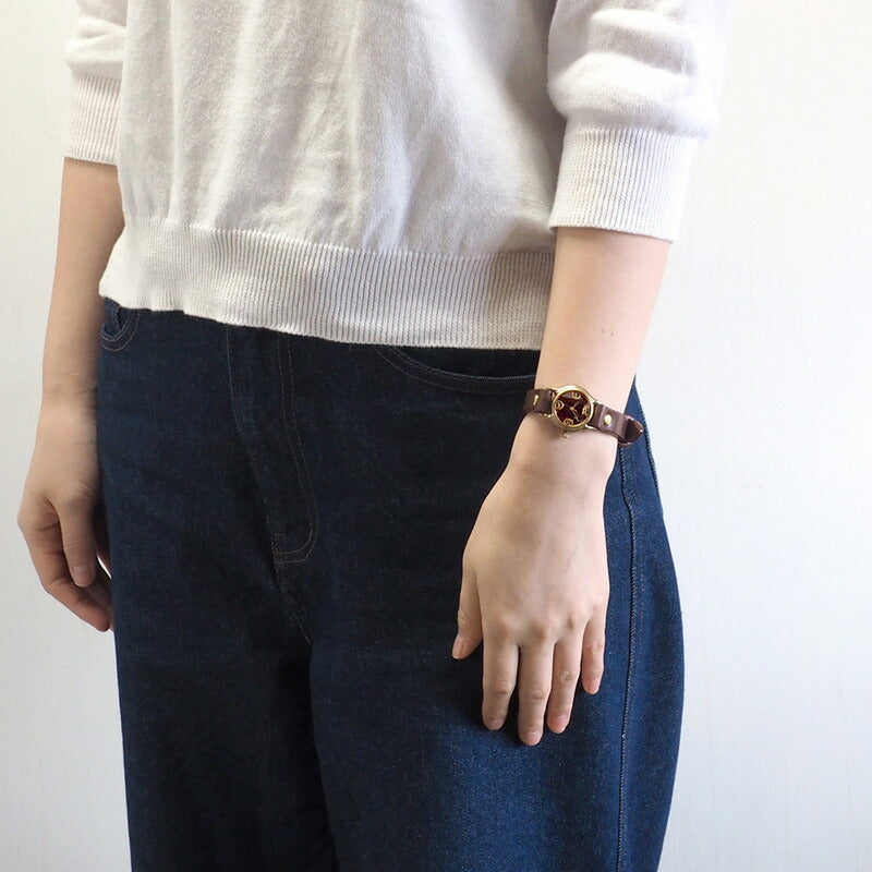 Watanabe Kobo Handmade Watch “Lady On Time-B” Clear Red Dial Ladies [NW-305B-RD] 