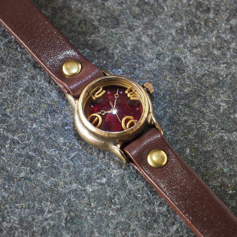 Watanabe Kobo Handmade Watch “Lady On Time-B” Clear Red Dial Ladies [NW-305B-RD] 