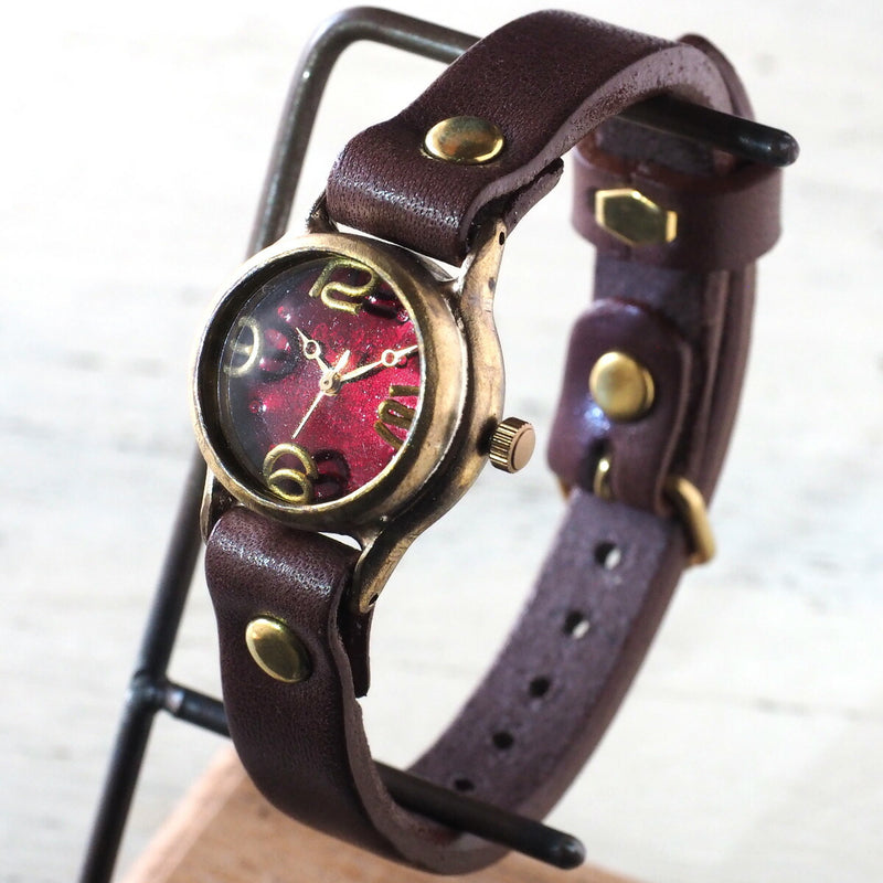 Watanabe Kobo Handmade Watch “Lady On Time-B” Clear Red Dial Ladies [NW-305B-RD] 