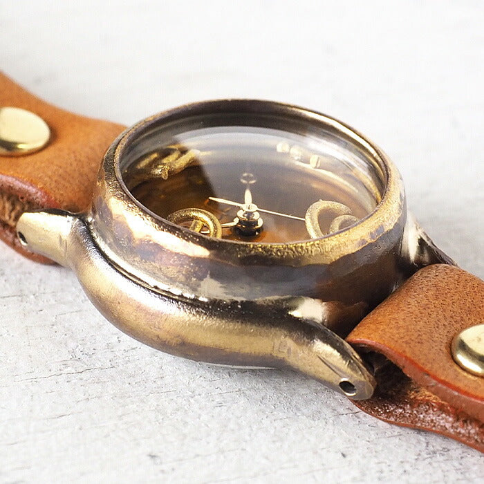 渡辺工房 手作り腕時計 “Lady On Time-B” クリアイエロー文字盤 レディース [NW-305B-YE]