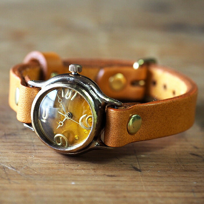 渡辺工房 手作り腕時計 “Lady On Time-B” クリアイエロー文字盤 レディース [NW-305B-YE]