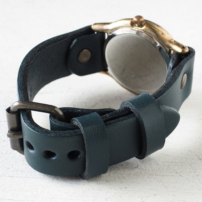 渡辺工房 手作り腕時計 “Plain-BC” 銅インデックス メンズブラス [NW-352C]