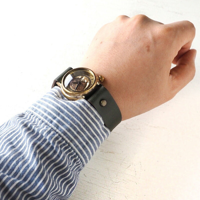 Watanabe Koubou Handmade Watch “Crescent Moon-MB” Men's Brass [NW-352CM] 