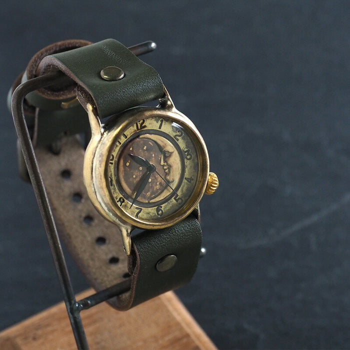 Watanabe Koubou Handmade Watch “Crescent Moon-MB” Men's Brass [NW-352CM] 