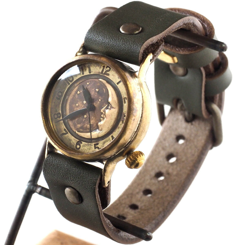 渡辺工房 手作り腕時計 “Crescent Moon-MB” メンズブラス [NW-352CM]