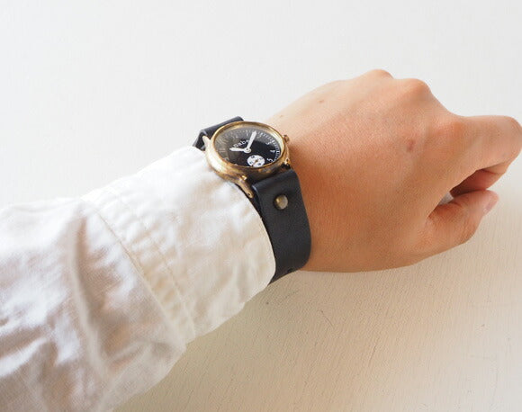 Watanabe Kobo Handmade Watch “Plain-SSP” Small Second Black Dial [NW-352SSP] 