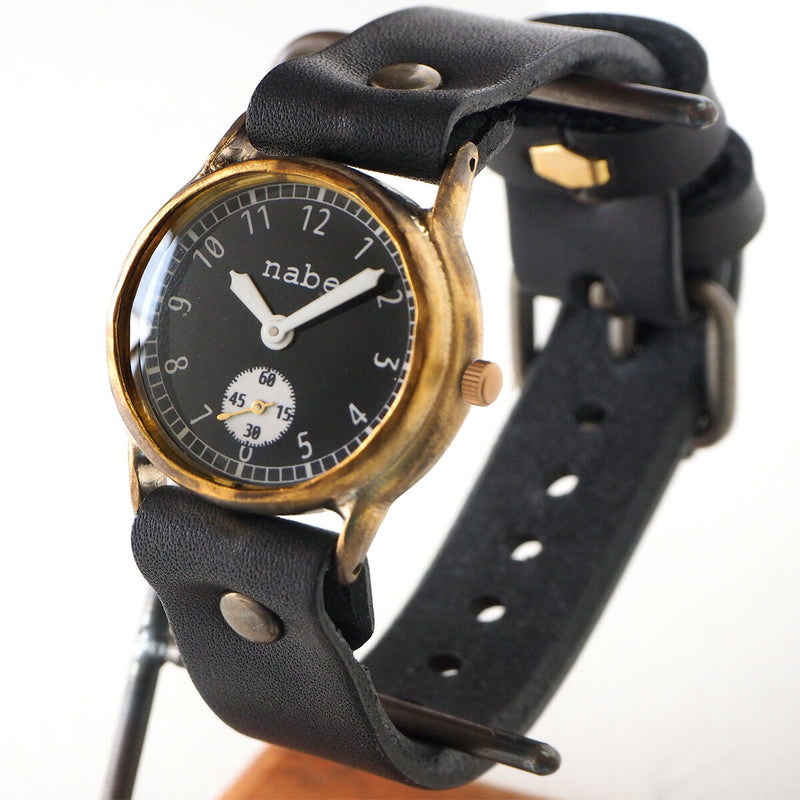 Watanabe Kobo Handmade Watch “Plain-SSP” Small Second Black Dial [NW-352SSP] 