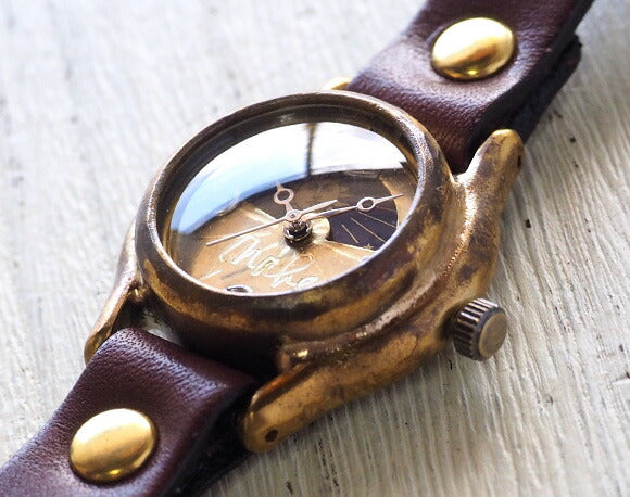 渡辺工房 手作り腕時計 レディースブラス シルバー数字 SUN＆MOON [NW-362SM]