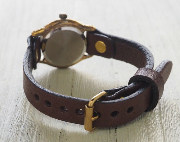 渡辺工房 手作り腕時計 レディースブラス シルバー数字 SUN＆MOON [NW-362SM]