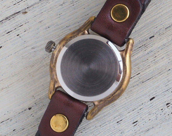 渡辺工房 手作り腕時計 レディースブラス シルバー数字 SUN＆MOON [NW-362SM]