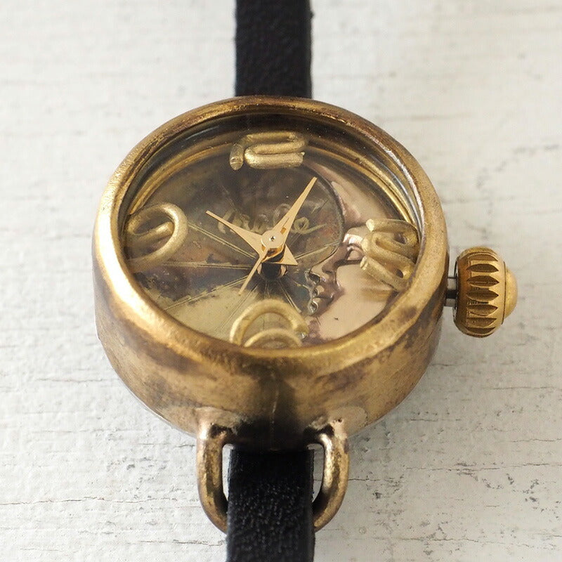 渡辺工房 手作り腕時計 “Crescent Moon-LB4” レディースブラス [NW-365CM4]