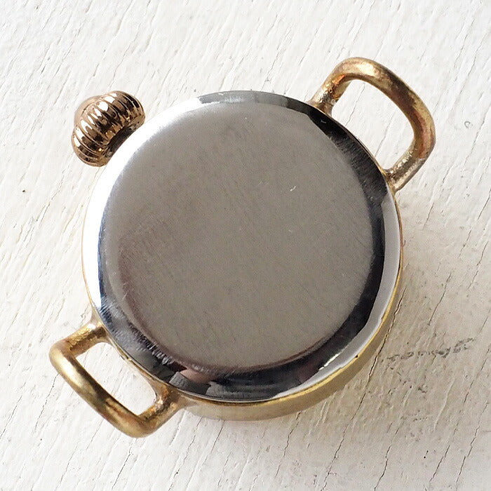 Watanabe Kobo Handmade Watch “Crescent Moon4-LB” Crescent Black Dial Ladies Brass [NW-365CM4-BK] 