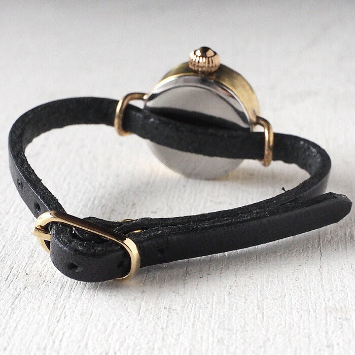 Watanabe Kobo Handmade Watch “Crescent Moon4-LB” Crescent Black Dial Ladies Brass [NW-365CM4-BK] 