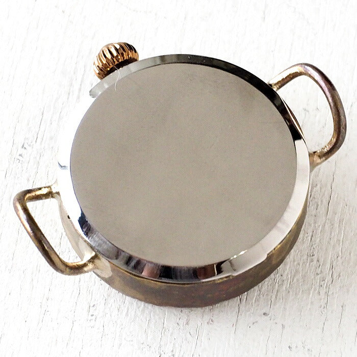 Watanabe Kobo Handmade Watch “Crescent Moon4-MB” Crescent Black Dial Arabic Numerals Ladies Brass [NW-366CM4-BK-AR] 