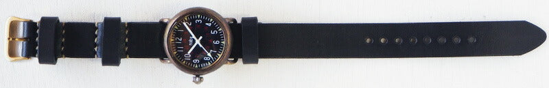 渡辺工房 手作り腕時計 "Armor-MB-ML" 黒文字盤 ミリタリーウォッチ NATOベルト [NW-370]