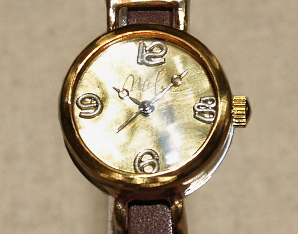 Watanabe Kobo 手工手錶“Coil1-B”5 折皮帶女士黃銅 [NW-45A] 