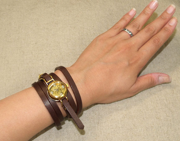 Watanabe Kobo handmade watch "Coil1-B" 5-fold belt ladies brass [NW-45A] 