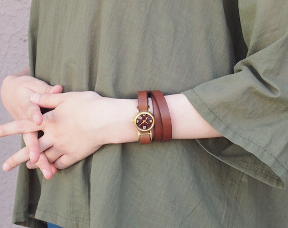 Watanabe Koubou Handmade Watch “Coil2-B” Triple Belt Ladies Brass [NW-45B] 