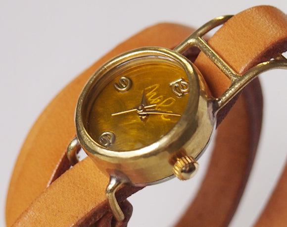 Watanabe Koubou Handmade Watch “Coil2-B” Triple Belt Ladies Brass [NW-45B] 