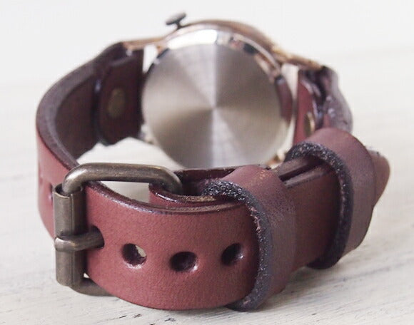 渡辺工房 手作り腕時計 “Index1-B-DATE”デイト付き 立体銅ベゼル メンズブラス [NW-64B-DATE]