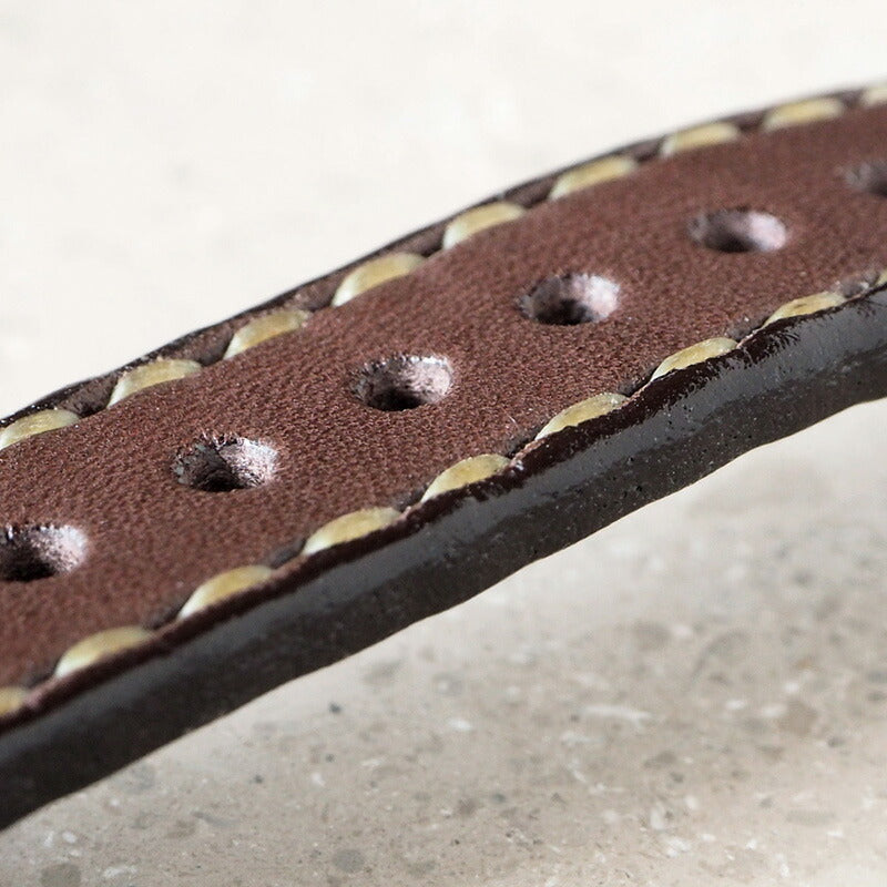 Watanabe Kobo Handmade Watch Automatic Winding Back Skeleton Arabic Numerals Engraved Men's Brass Hand-sewn Belt [NW-BAM021-AR] 